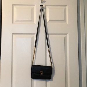 Calvin Klein black leather crossbody